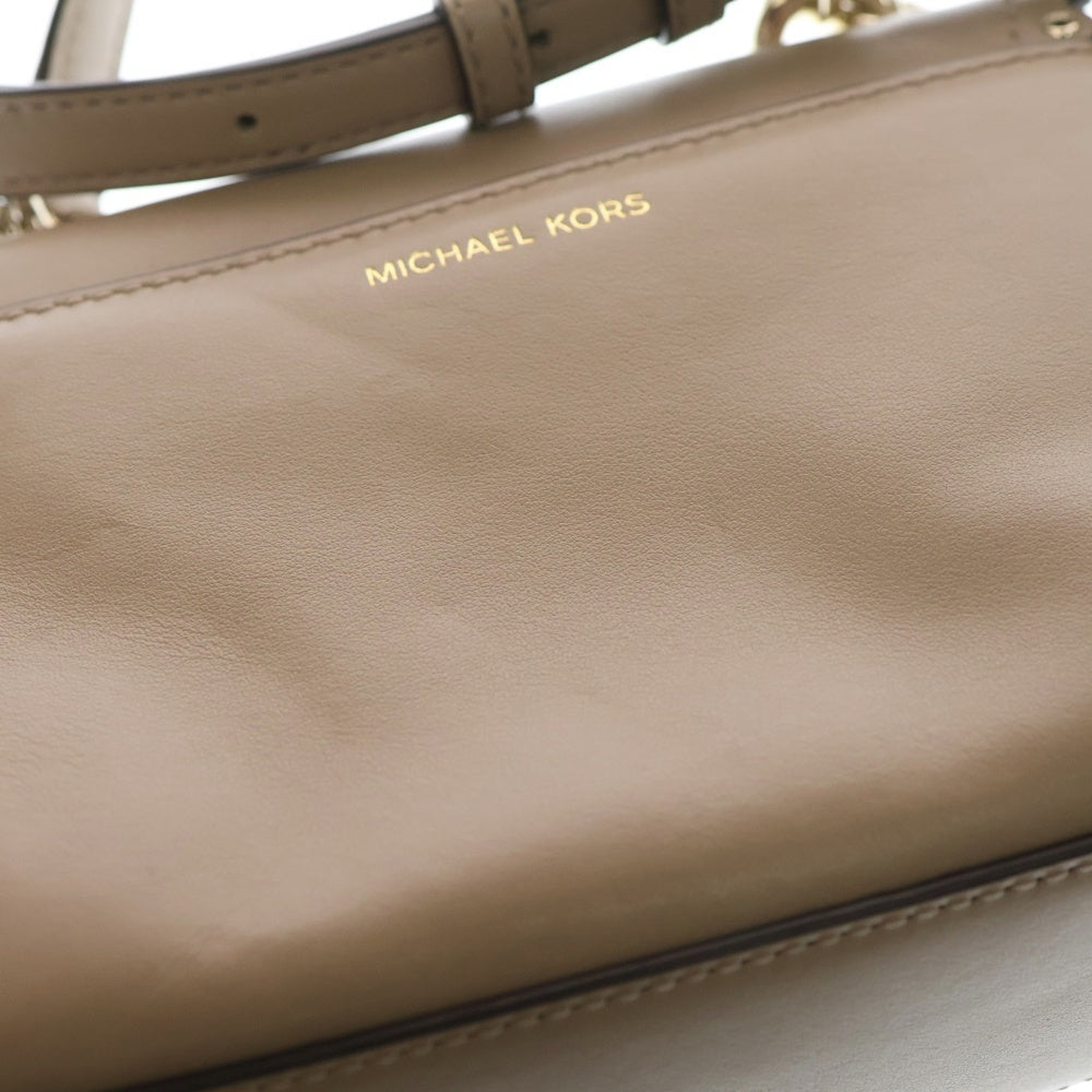 MICHAEL KORS(マイケルコース) サッチェル 2WAY ハンドバッグ ショルダーバッグ ベージュ レザー