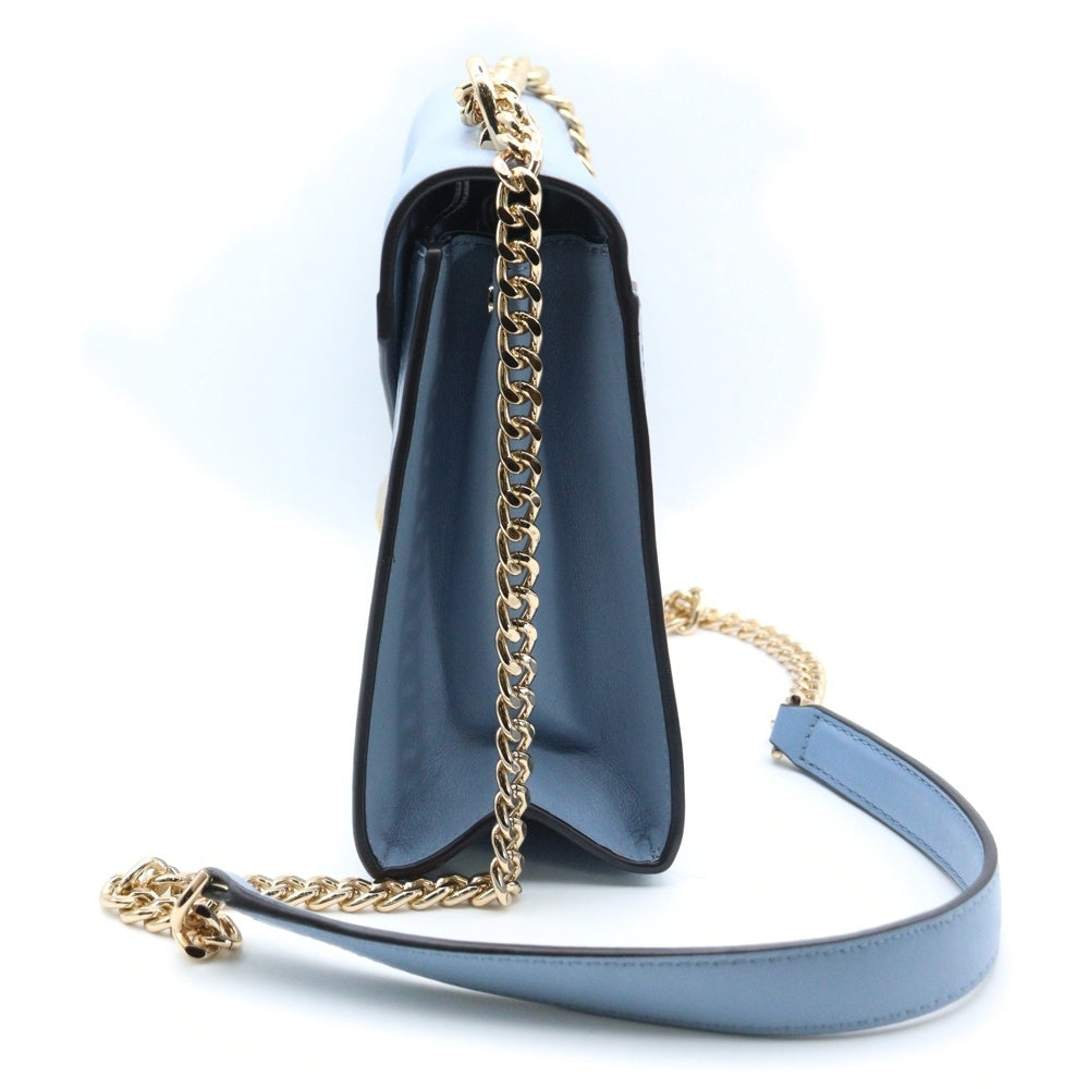 MICHAEL KORS(マイケルコース) チェーンショルダーバッグ ライトブルー レザー