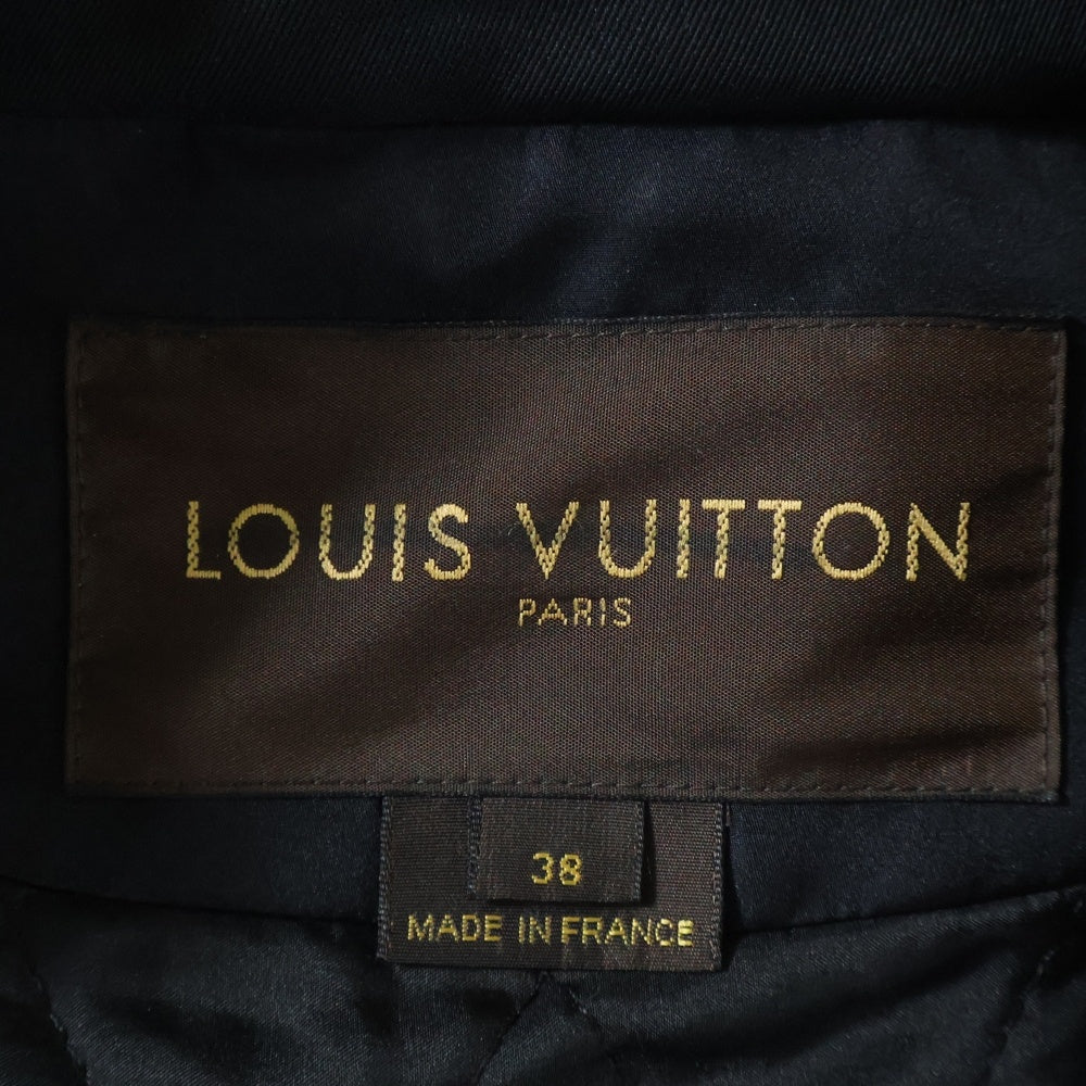 LOUIS VUITTON(ルイヴィトン) 06AW 変形 くるみボタン スタンドカラー ジップアップ 中綿 ショートジャケット ブラック レディース RW062B WJJA26PJR