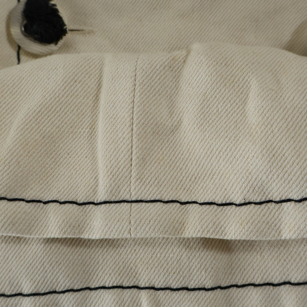 GIVENCHY(ジバンシィ) ストライプ柄切り替え バックジップ ダブルブレスト ショート トレンチ ジャケット コート ベージュ/ライトブルー レディース