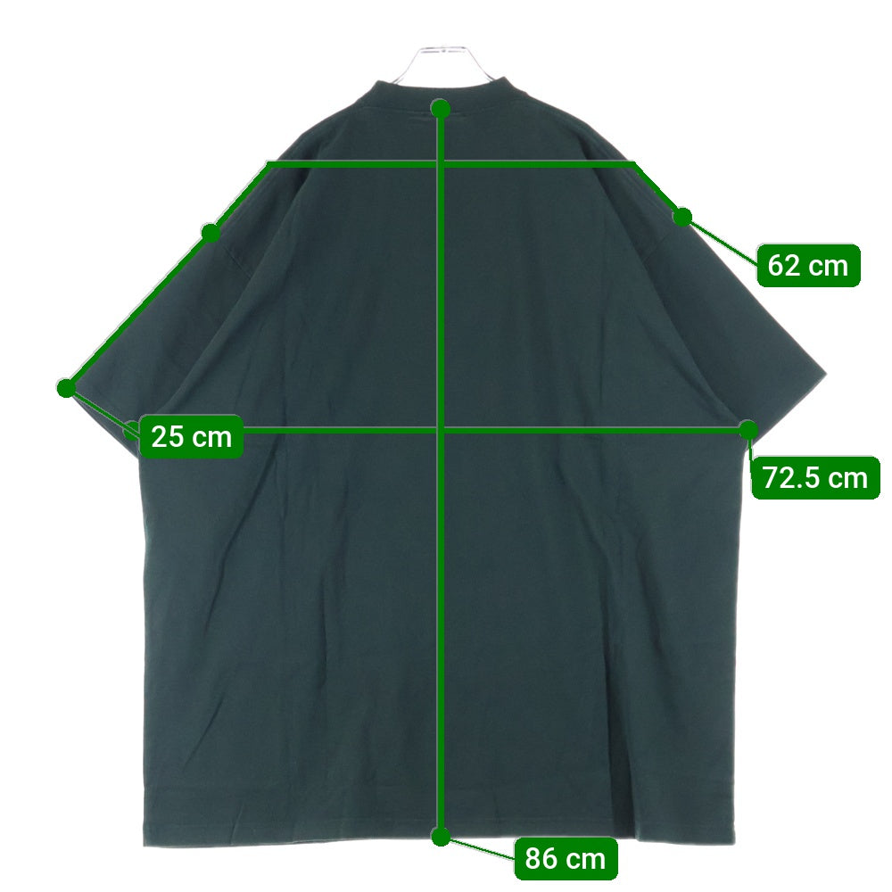 BALENCIAGA(バレンシアガ) ×adidas アディダス トレフォイル ロゴ刺繍 クルーネック オーバーサイズ 半袖Tシャツ カットソー グリーン 723976