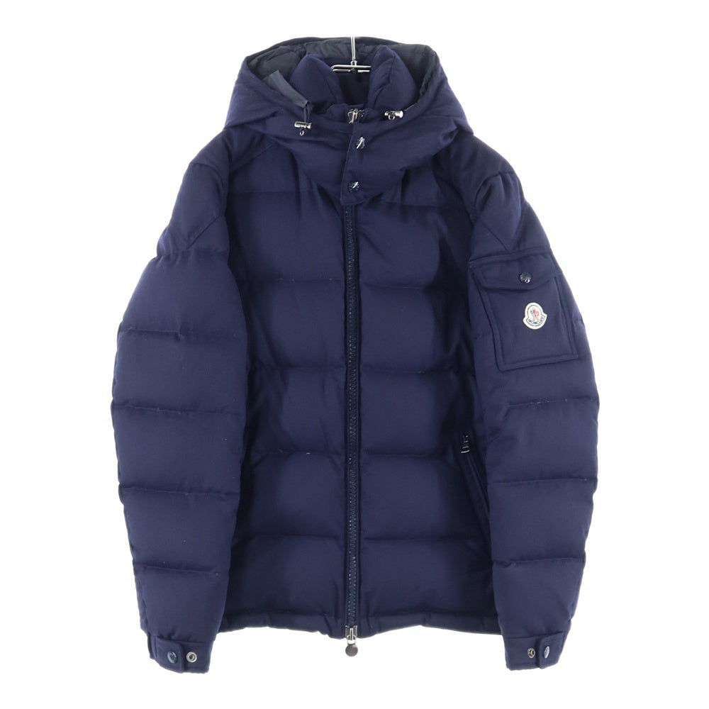 MONCLER(モンクレール) 17AW MONTGENEVRE モンジュネーブル ウール フーデッド ジップアップ ダウンジャケット ネイビー C20914033805 54272