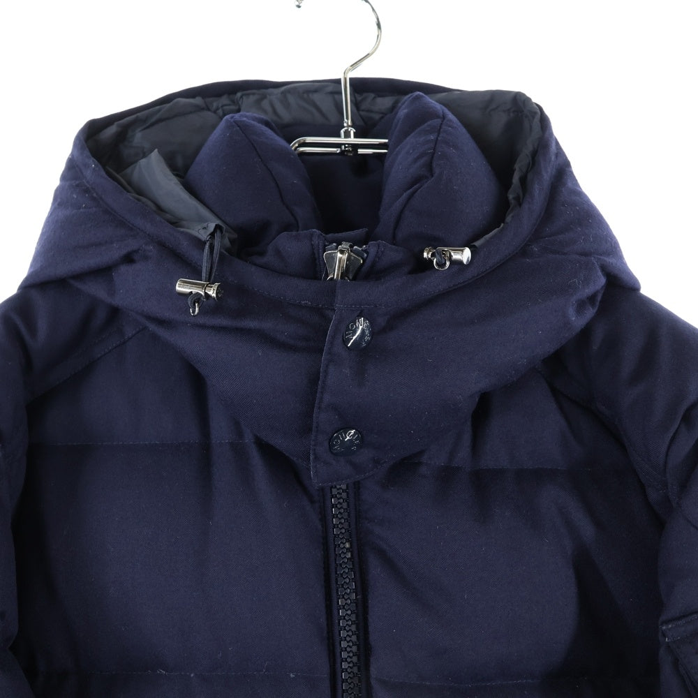 MONCLER(モンクレール) 17AW MONTGENEVRE モンジュネーブル ウール フーデッド ジップアップ ダウンジャケット ネイビー C20914033805 54272