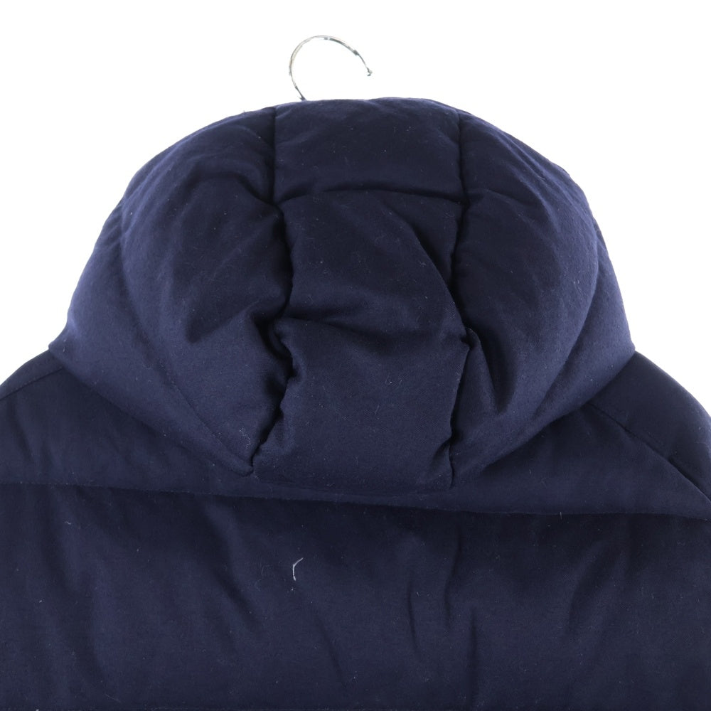 MONCLER(モンクレール) 17AW MONTGENEVRE モンジュネーブル ウール フーデッド ジップアップ ダウンジャケット ネイビー C20914033805 54272