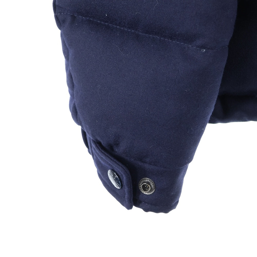 MONCLER(モンクレール) 17AW MONTGENEVRE モンジュネーブル ウール フーデッド ジップアップ ダウンジャケット ネイビー C20914033805 54272