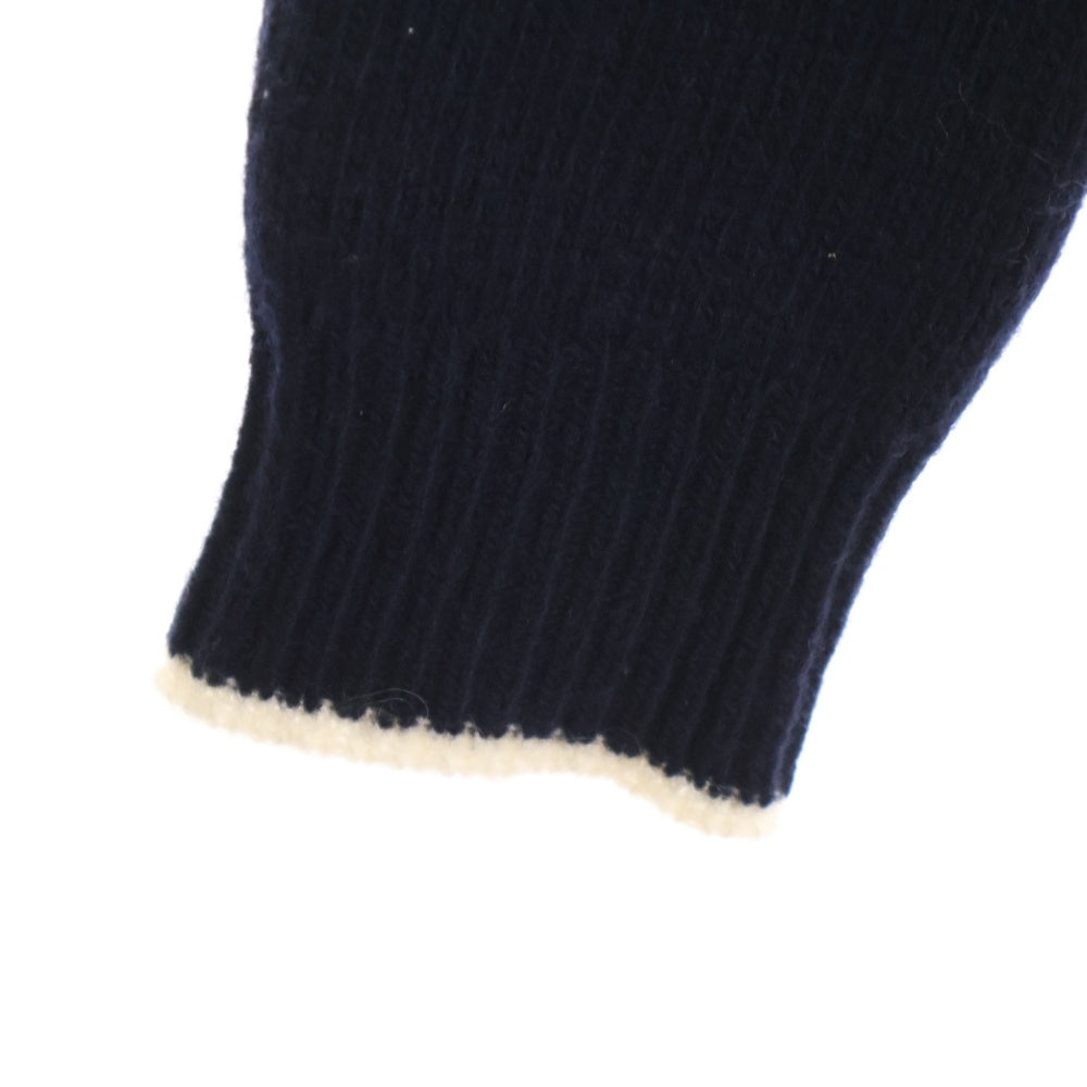 MARNI(マルニ) 19AW バイカラー モヘア混 ウール ハイネック プルオーバー 長袖ニット セーター ネイビー/ホワイト GCMD0038Q1 FH587