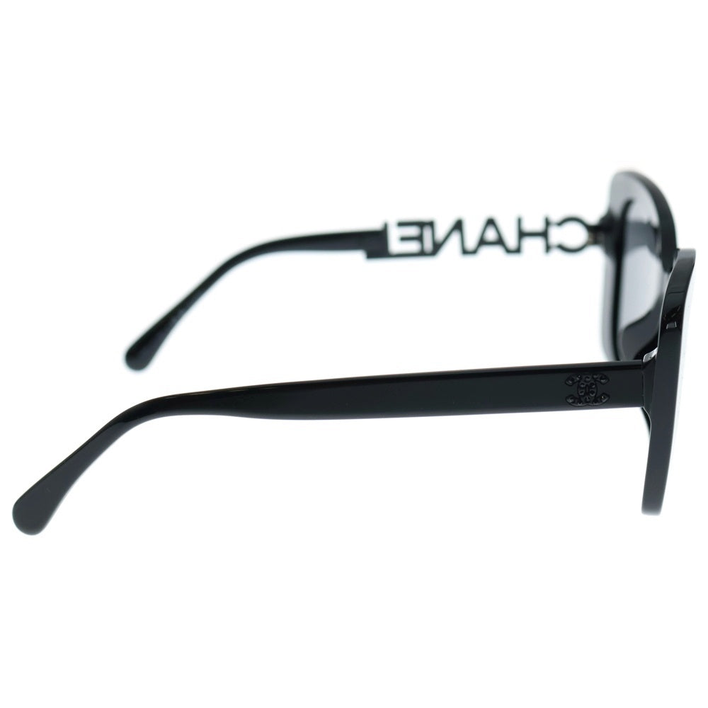 CHANEL(シャネル) ココマークロゴテンプル スクエアシェイプ ポラライズド カラーレンズサングラス アイウェア ブラック 5422-B-A