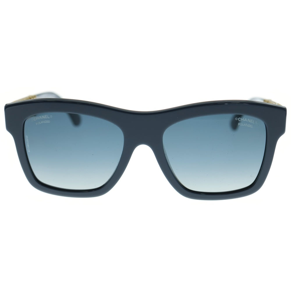 CHANEL(シャネル) ココマークテンプル スクエアフレーム カラーレンズサングラス アイウェア 5533-A ブルー/ブラック/ゴールド