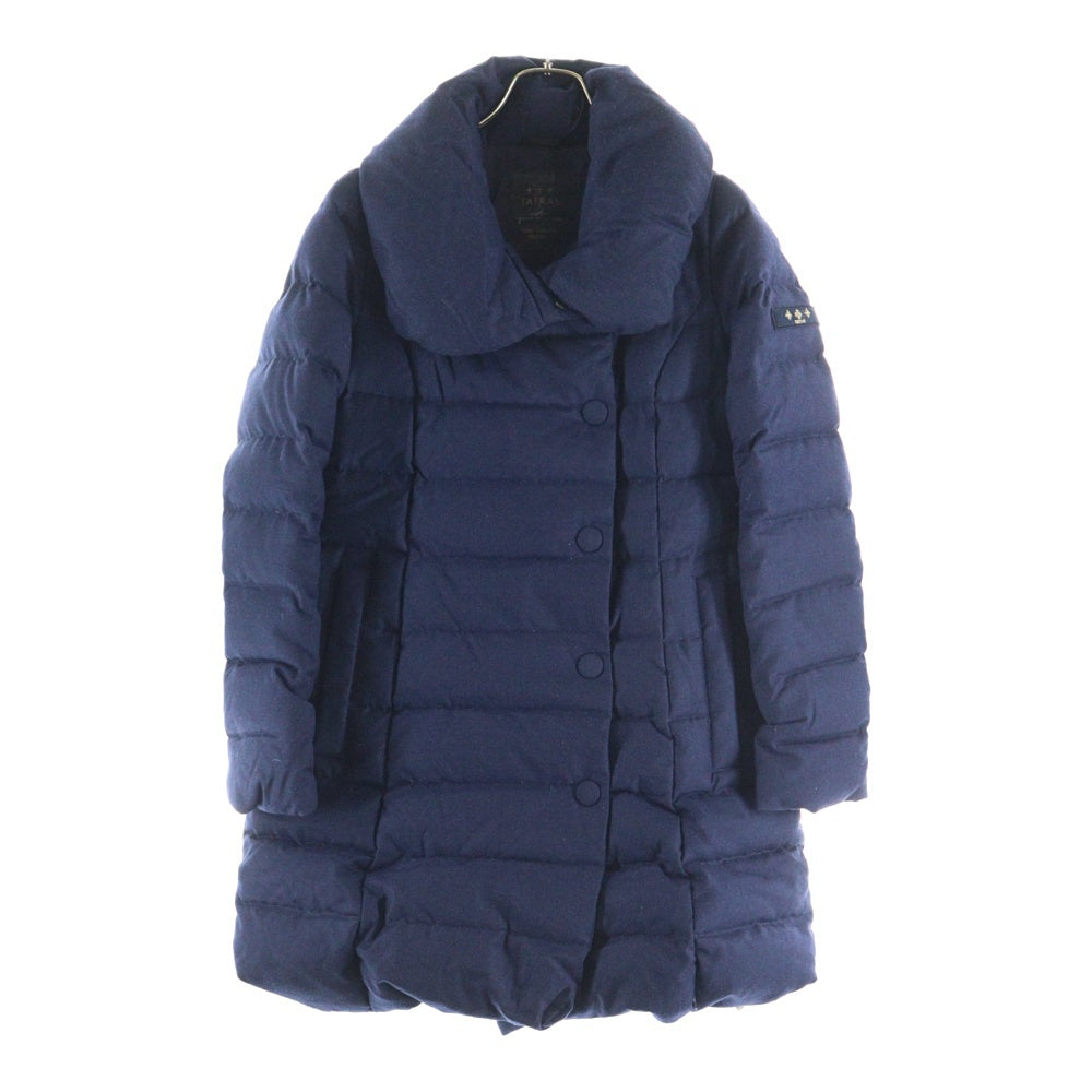 TATRAS(タトラス) MADDALENA マッダレーナ ウール スナップボタン ダウン ロング ジャケット コート ネイビー レディース LTA16A4501