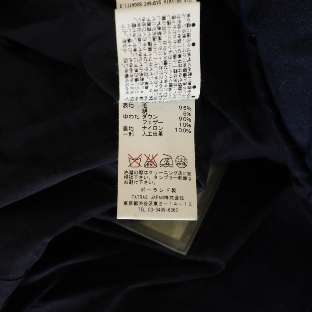 TATRAS(タトラス) MADDALENA マッダレーナ ウール スナップボタン ダウン ロング ジャケット コート ネイビー レディース LTA16A4501