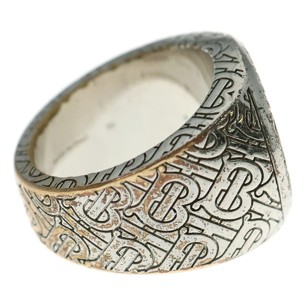 BURBERRY(バーバリー) モノグラム TBロゴ シグネット リング 指輪 シルバー 60