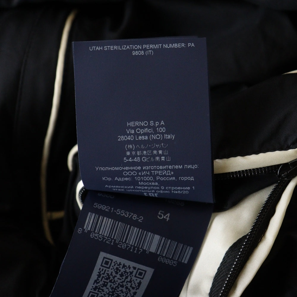 HERNO(ヘルノ) LEGEND IL CAPPOTTO レジェンド イル カッポット ジップアップ ダウンジャケット ブラック PI007ULE-19288