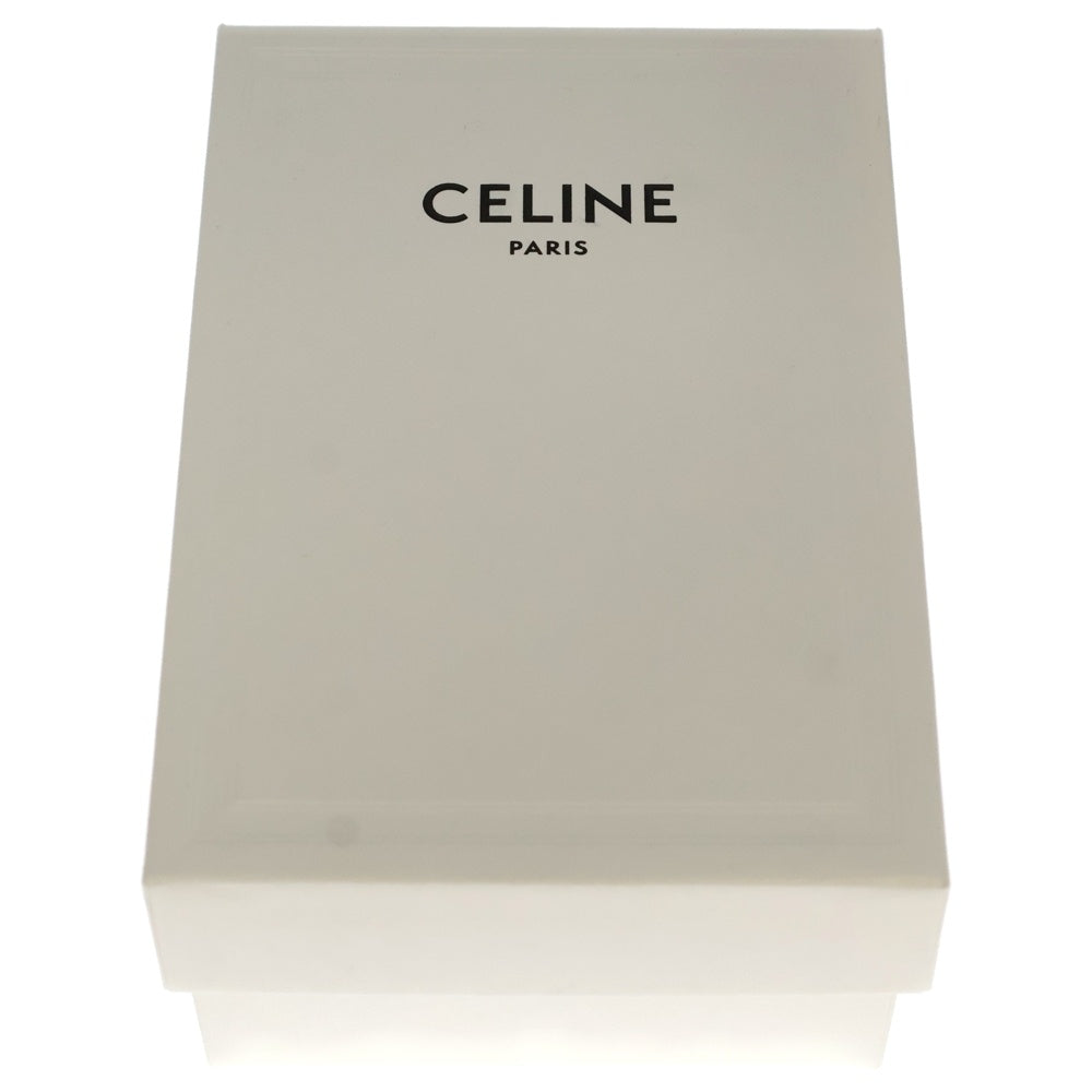 CELINE(セリーヌ) トリオンフ コンパクトウォレット二つ折り財布 コインケース ライトグレー レザー ゴールド金具