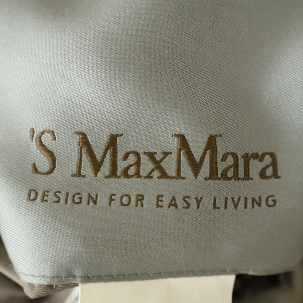 S MAX MARA(エス マックスマーラ) リバーシブル デタッチャブル ファー袖 フーデッド ダウン ロング ジャケット コート カーキ レディース 94860396