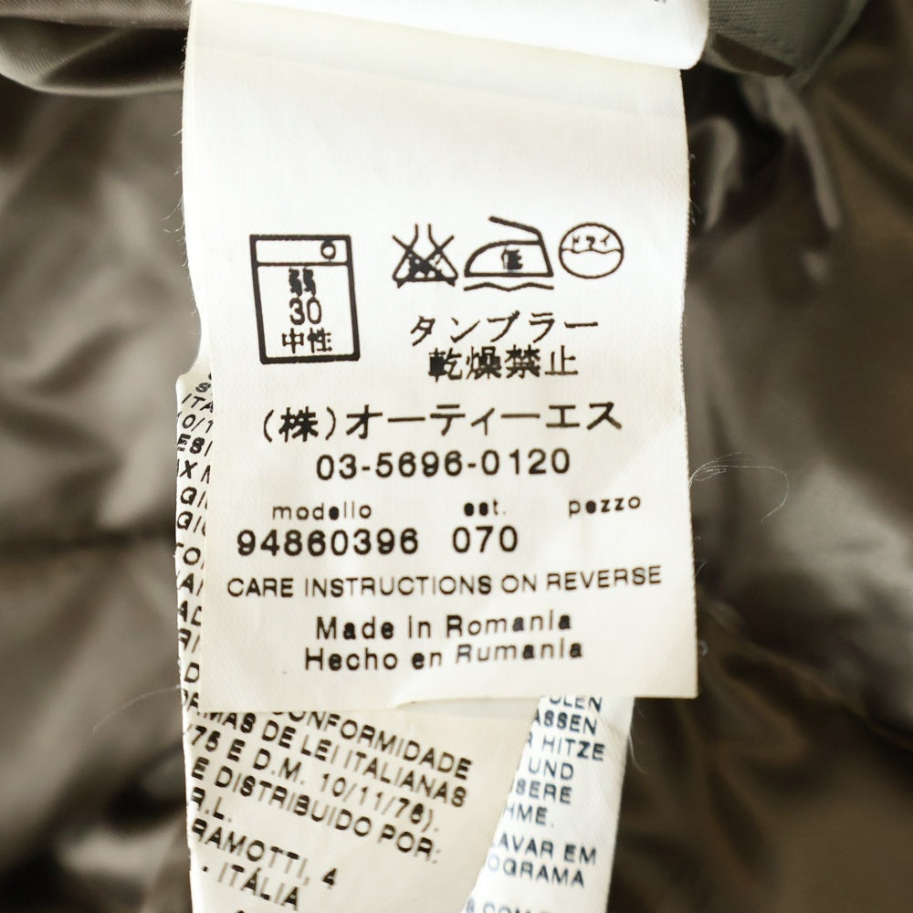 S MAX MARA(エス マックスマーラ) リバーシブル デタッチャブル ファー袖 フーデッド ダウン ロング ジャケット コート カーキ レディース 94860396