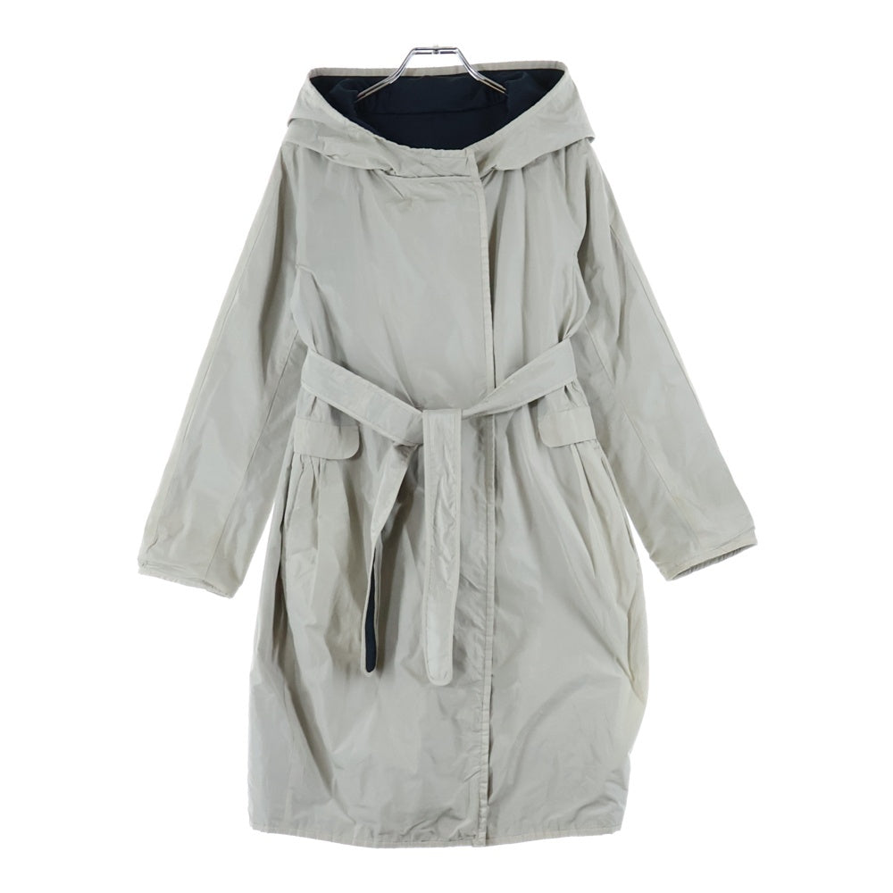 S MAX MARA(エス マックスマーラ) リバーシブル スナップボタン フーデッド コート ネイビー/ホワイト レディース 90210831070