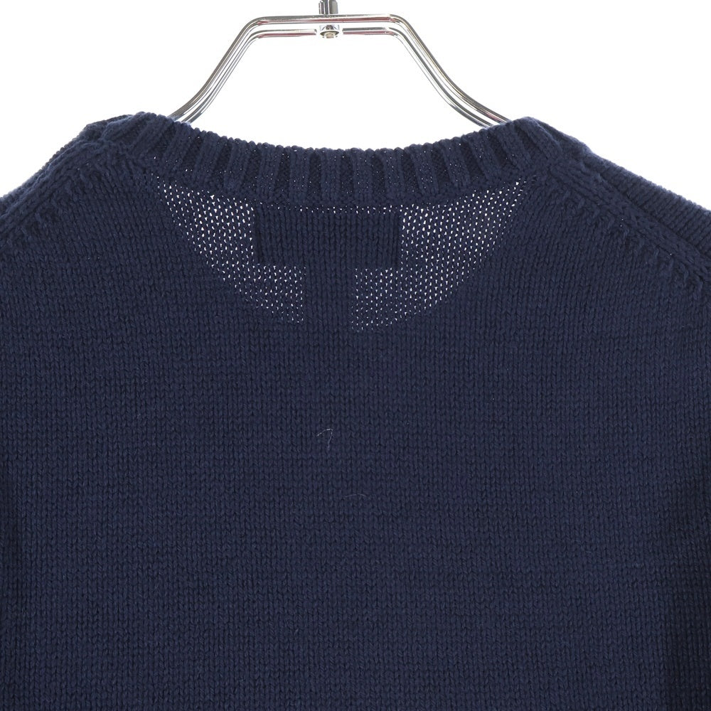 POLO RALPH LAUREN(ポロラルフローレン) ポロベア ジャガード クルーネック プルオーバー 長袖ニット セーター ネイビー