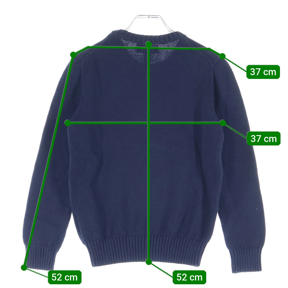 POLO RALPH LAUREN(ポロラルフローレン) ポロベア ジャガード クルーネック プルオーバー 長袖ニット セーター ネイビー