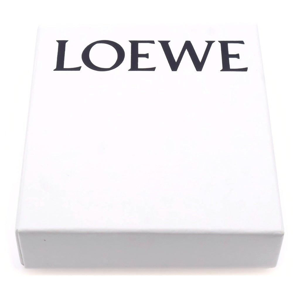 LOEWE(ロエベ) アナグラム トライフォールドウォレット コンパクトウォレット 三つ折り財布 ベージュ レザー シルバー金具
