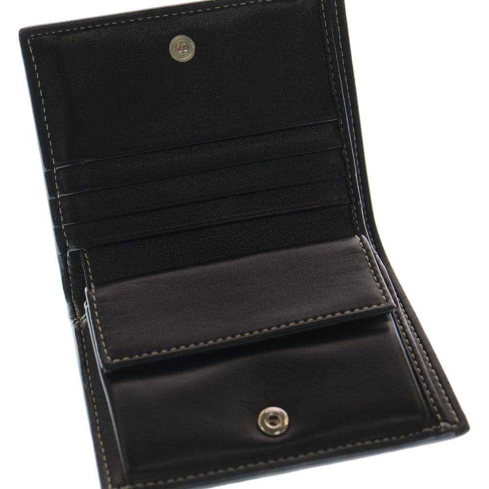 MARNI(マルニ) コンパクトウォレット ブラック レザー 二つ折り財布 ロゴ