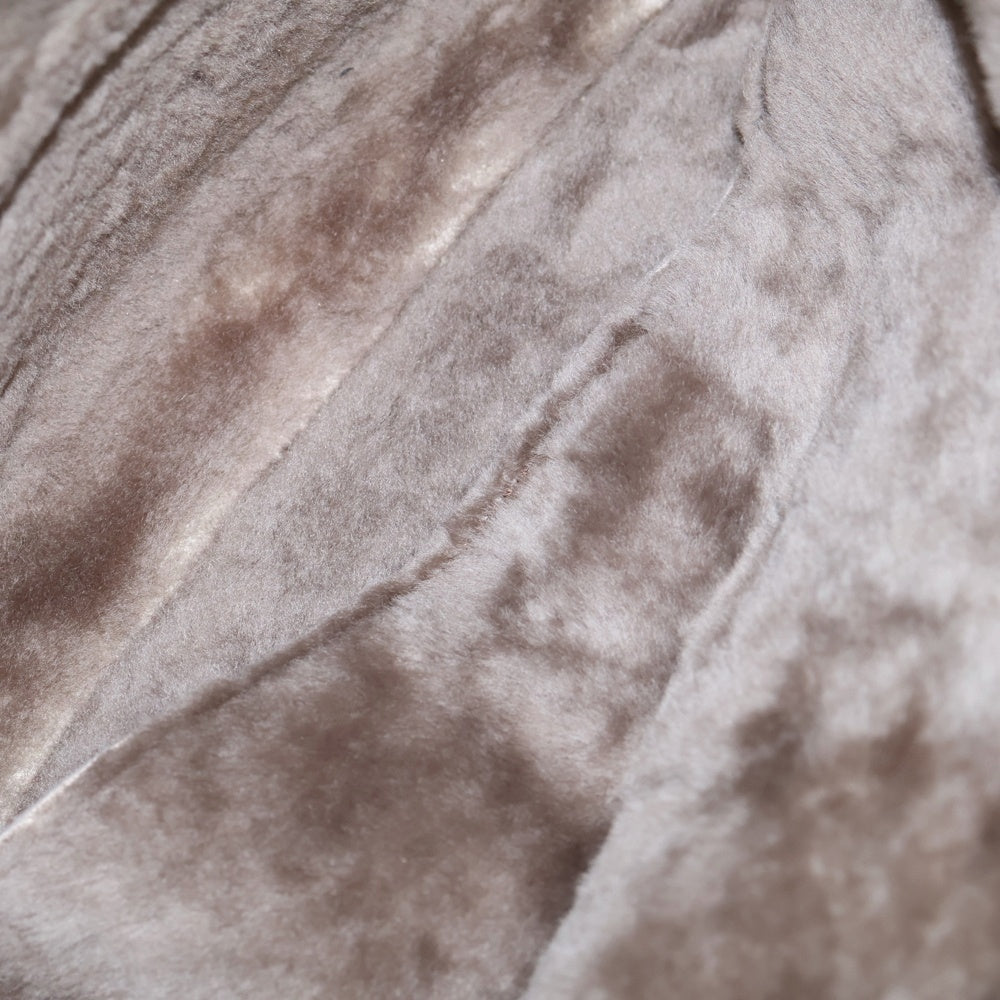 CELINE(セリーヌ) ブギーバッグ ハンドバッグ ブラウン×ベージュ スエード×レザー ムートン ブラウン金具