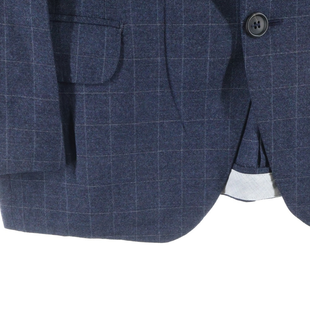 BRUNELLO CUCINELLI ウール テーラードジャケット ネイビー BRUNELLO CUCINELLI(ブルネロクチネリ) チェック総柄 ウール 3B