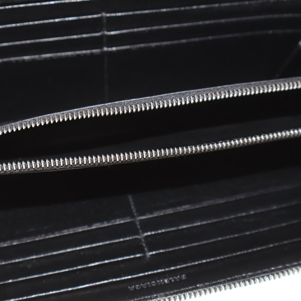 BALENCIAGA(バレンシアガ) コンチネンタルBB ラウンドジップ長財布 ロングウォレット カードケース ブラック PVC 594317 シルバー金具