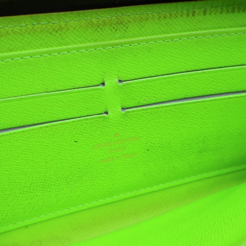 LOUIS VUITTON(ルイヴィトン) モノグラムグラフィティ ジッピーウォレット ロングウォレット 長財布 カードケース ブラウン×ネオングリーン M93712 ゴールド金具