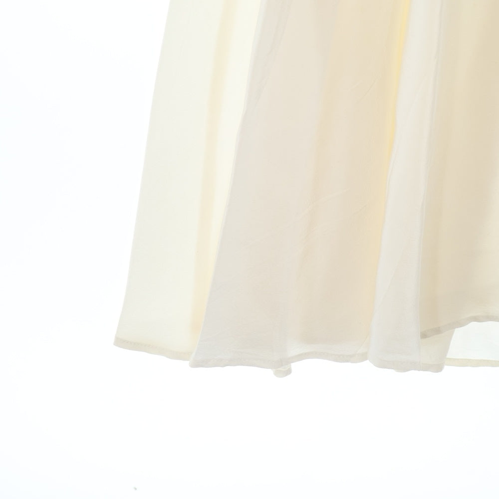 miumiu(ミュウミュウ) バックデザインドレープタックノースリーブシルクワンピース アイボリー レディース MF1127