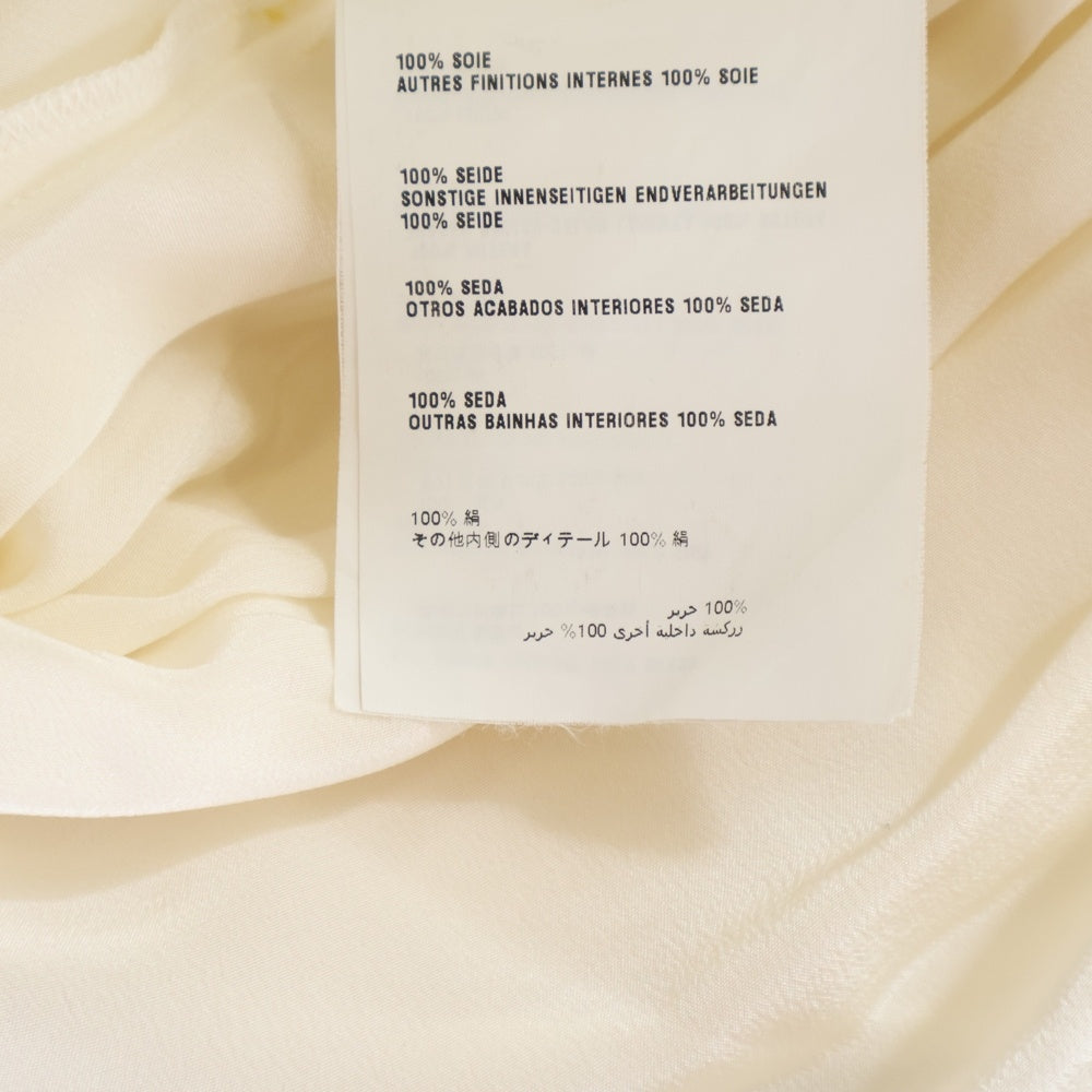 miumiu(ミュウミュウ) バックデザインドレープタックノースリーブシルクワンピース アイボリー レディース MF1127