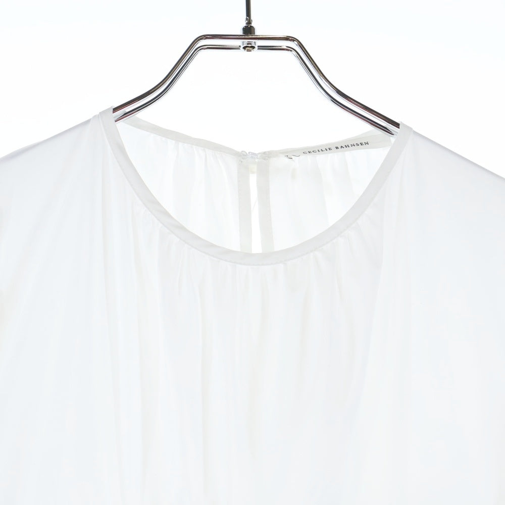 CECILIE BAHNSEN(セリシーバンセン) フリル半袖ワンピース ホワイト