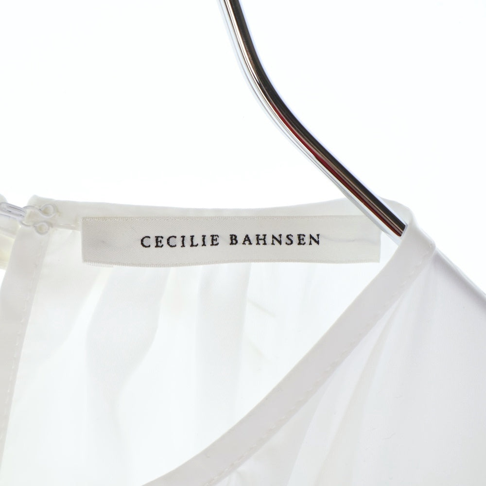 CECILIE BAHNSEN(セリシーバンセン) フリル半袖ワンピース ホワイト レディース