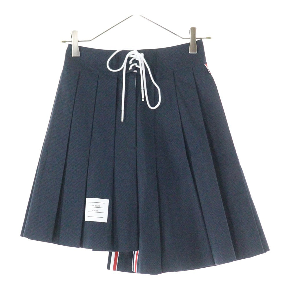 THOM BROWNE(トムブラウン) Striped Pleated Mini Skirt トリコロールプリーツミニスカート ネイビー FJK071A-07651