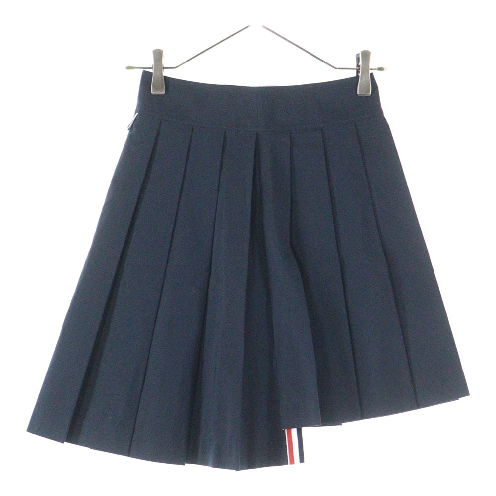 THOM BROWNE(トムブラウン) Striped Pleated Mini Skirt トリコロールプリーツミニスカート ネイビー FJK071A-07651