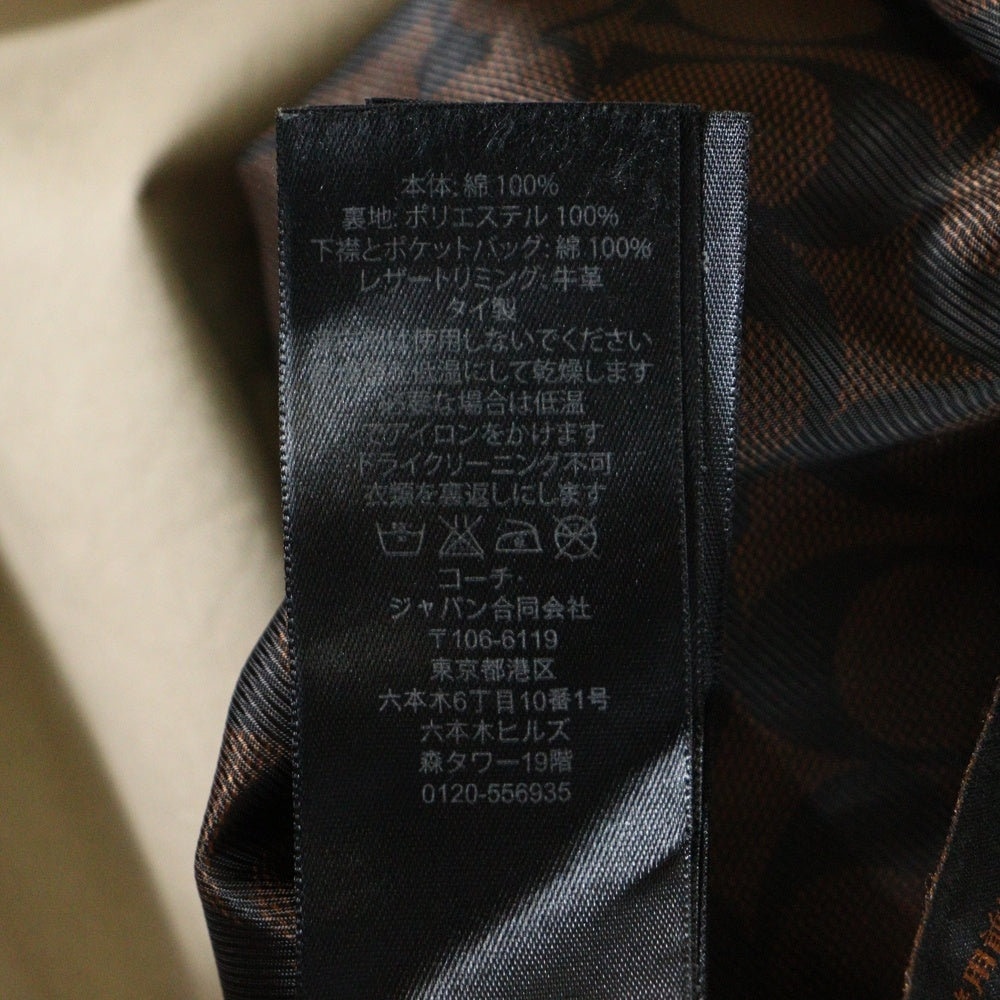 COACH(コーチ) 裏地シグネチャー総柄プリント ダブルブレスト トレンチ