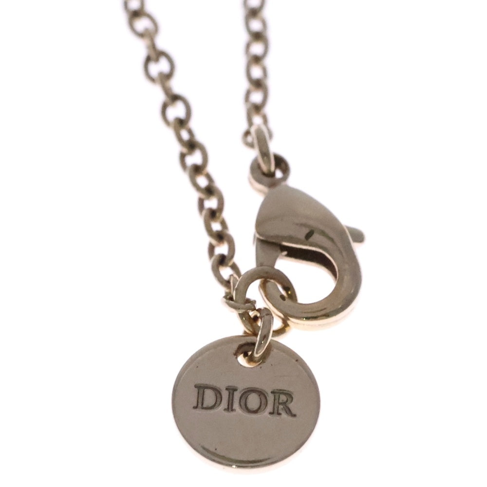 Christian Dior(クリスチャンディオール) Clair D Lune ネックレス CDロゴ ゴールド ラインストーン ペンダント