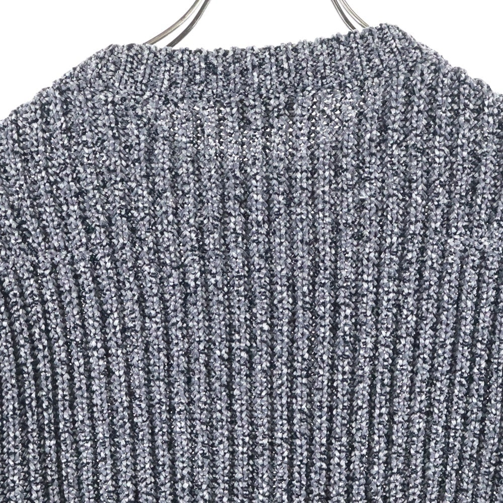 Dior HOMME(ディオールオム) リブ編み クルーネック プルオーバー 長袖ニット セーター グレー 433M626AT950