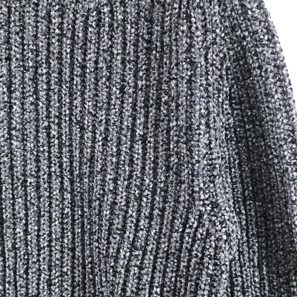 Dior HOMME(ディオールオム) リブ編み クルーネック プルオーバー 長袖ニット セーター グレー 433M626AT950