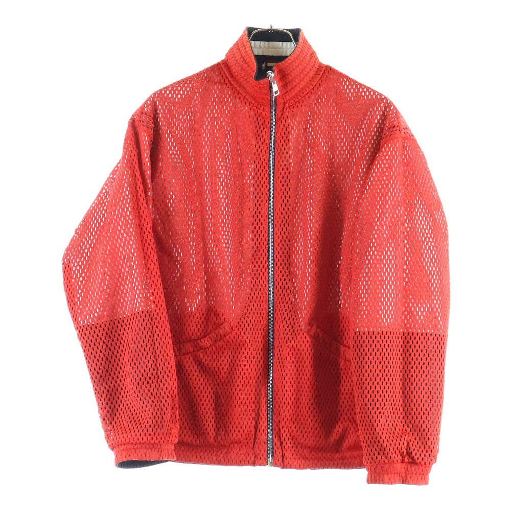 MONCLER GAMME BLEU(モンクレール・ガム・ブルー) リバーシブル ワッペンロゴ ハイネック ジップアップ ナイロンジャケット ネイビー/レッド 51391404180 68229