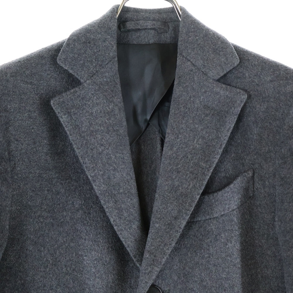 LARDINI(ラルディーニ) ウールフランネル ソリッド チェスター フィールドコート グレー JJ23143AQ