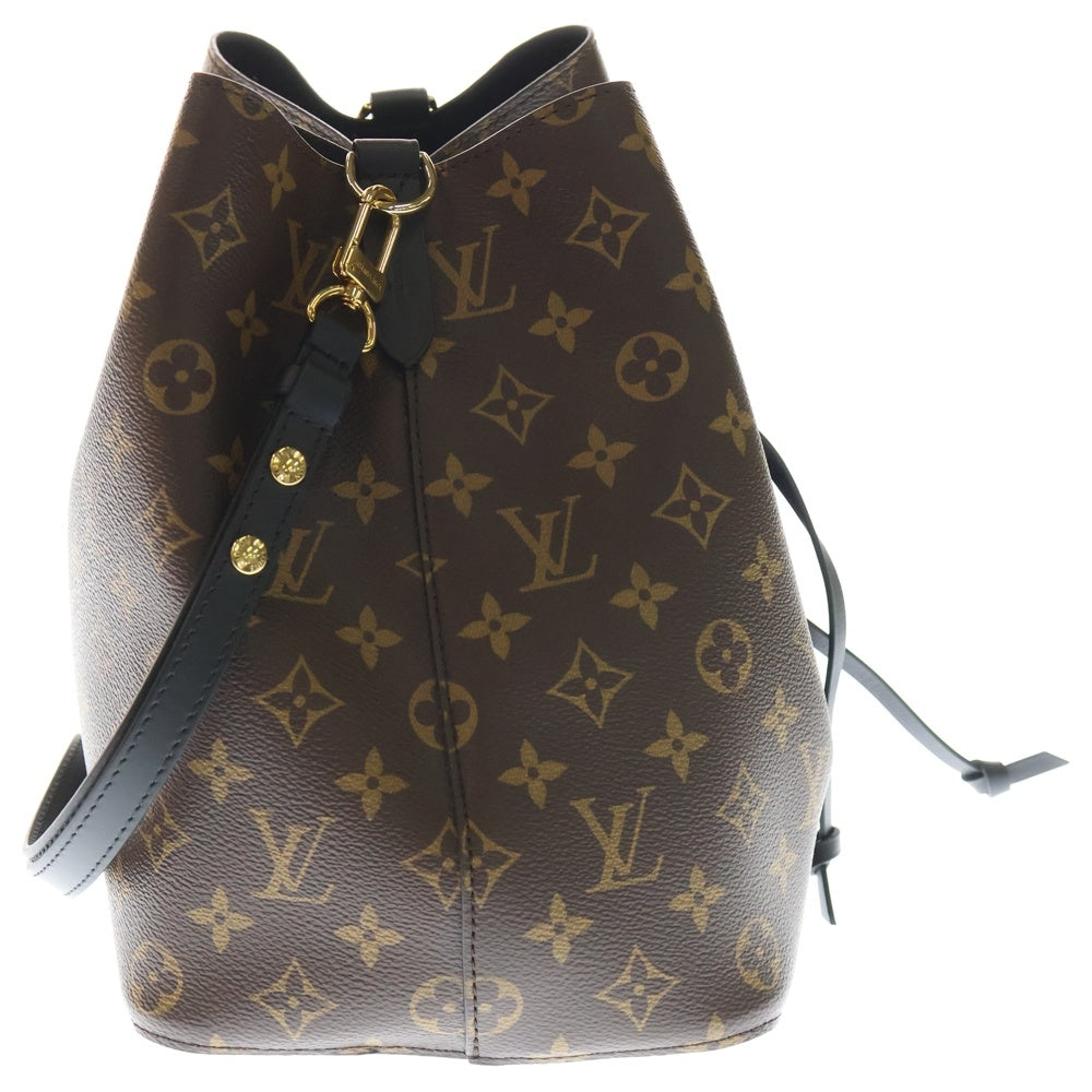 LOUIS VUITTON(ルイヴィトン) モノグラム ネオノエ ショルダーバッグ ブラウン×ブラック レザー×PVC M44020 ゴールド金具