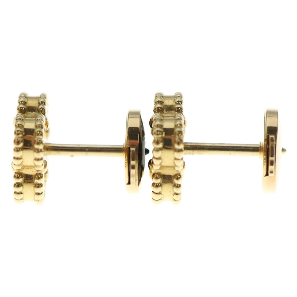 Van Cleef & Arpels(ヴァンクリーフアンドアーペル) スウィートアルハンブラ オニキス ピアス Au750 K18 YG イエローゴールド