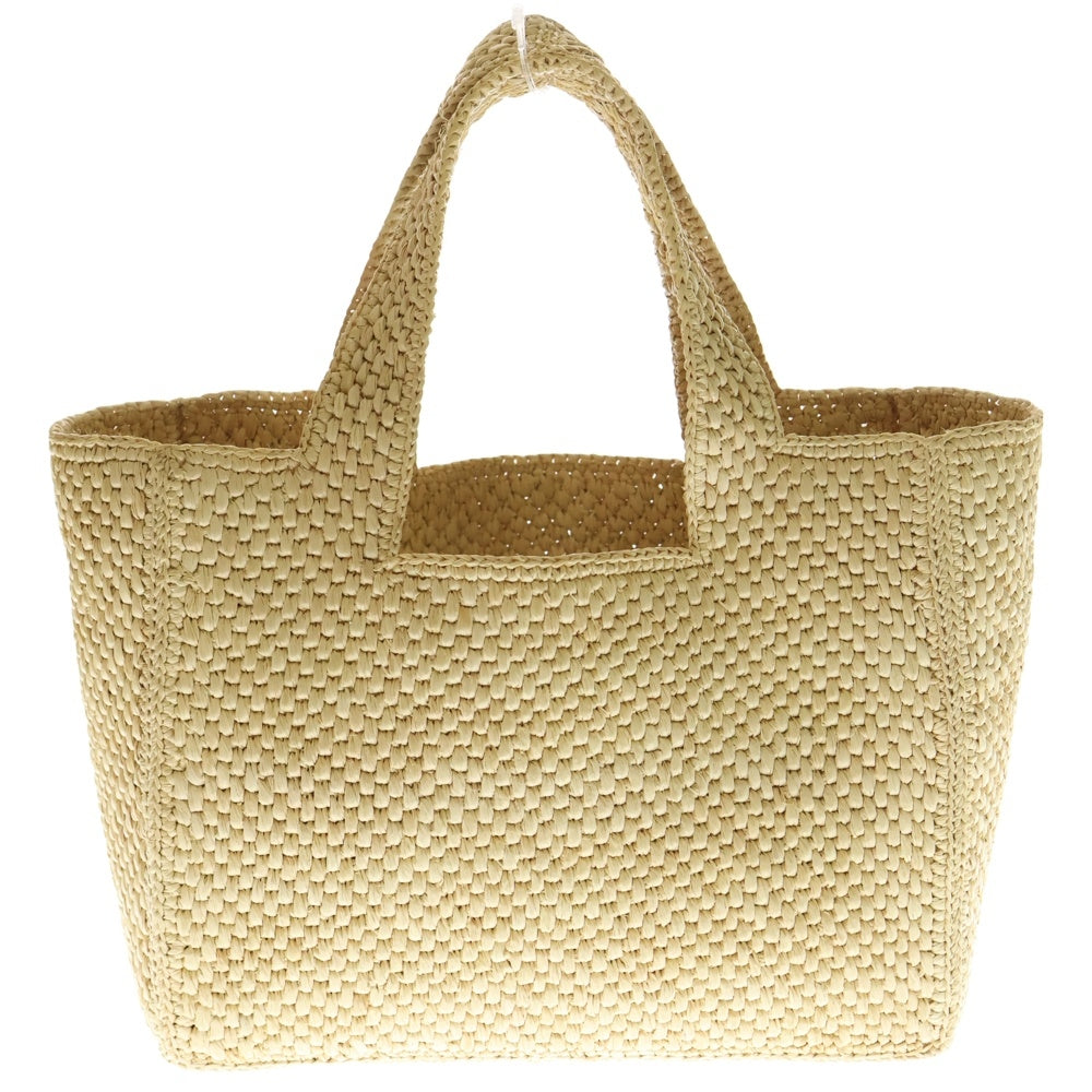 LOEWE(ロエベ) スモールフォント 2WAYバッグ ショルダーバッグ ハンドバッグ カゴバッグ トートバッグ ナチュラル ブラウン×ベージュ ラフィア×レザー ゴールド金具