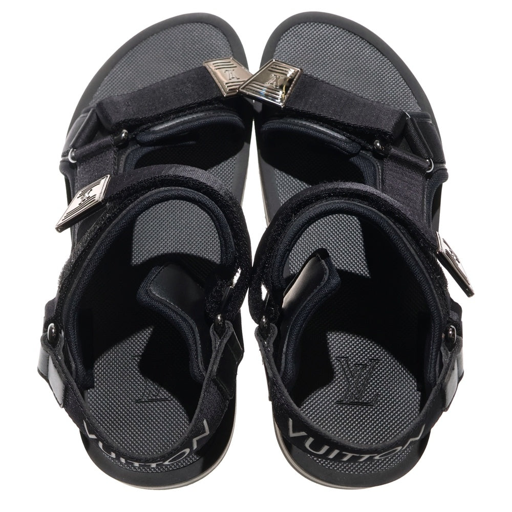 LOUIS VUITTON / 22AW/PANAMA/1AA4FU/パナマラインサンダル/BLK/黒/ロゴ LOUIS VUITTON(ルイヴィトン) 22AW パナマライン ロゴプレート