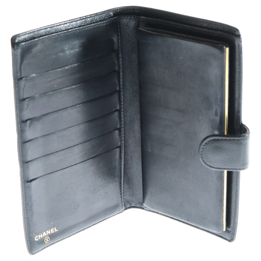 CHANEL(シャネル) ココマーク キャビアスキン レザー がま口 ロング