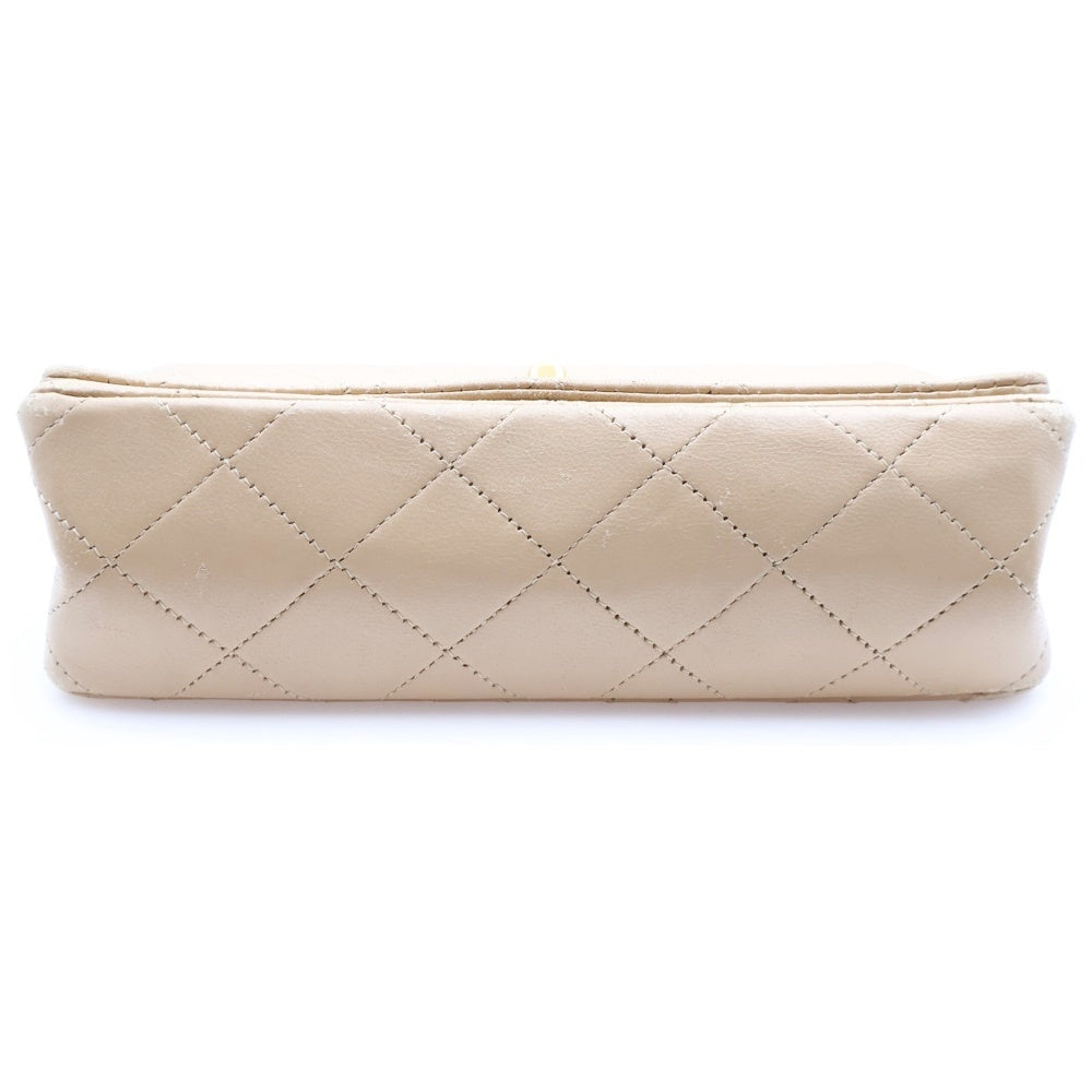 CHANEL(シャネル) ミニマトラッセ シングルチェーン ショルダーバッグ ベージュ ラムスキン ゴールド金具 レディース