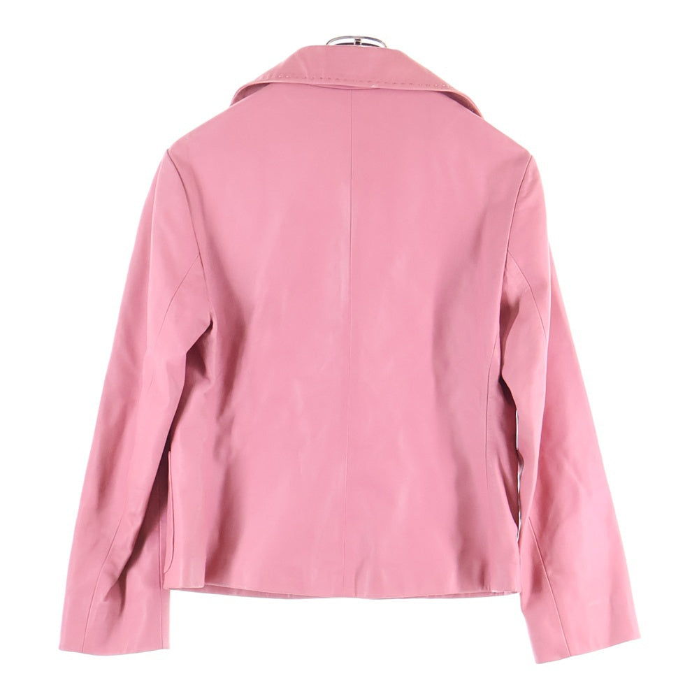 JIL SANDER(ジルサンダー) レザー 2B テーラードジャケット ピンク レディース