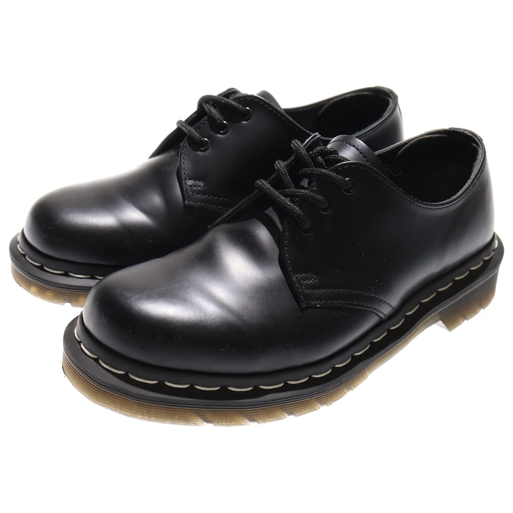 Dr.Martens(ドクターマーチン) 1461 ホワイトステッチ 3ホール レザー レースアップ ローカットシューズ ブーツ ブラック レディース