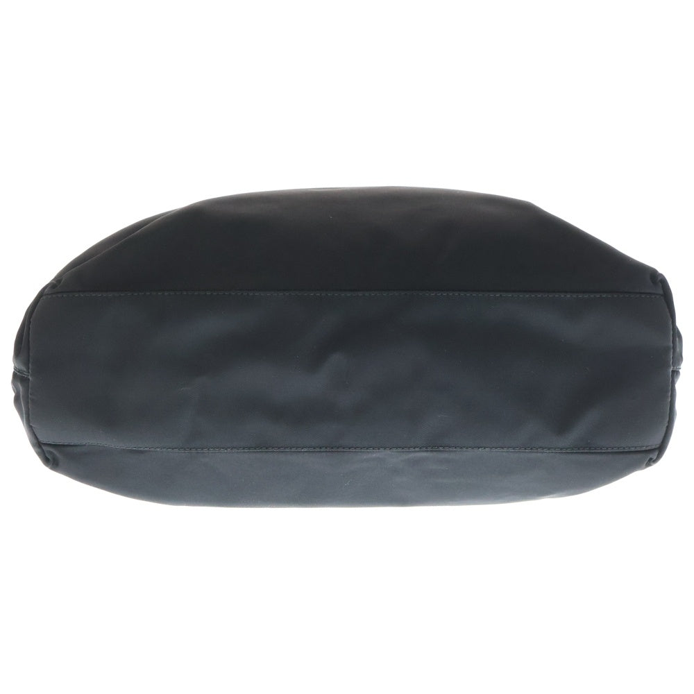 PRADA(プラダ) ロゴ三角プレート ハンドバッグ ミニトートバッグ ブラック テスート B6243 シルバー金具