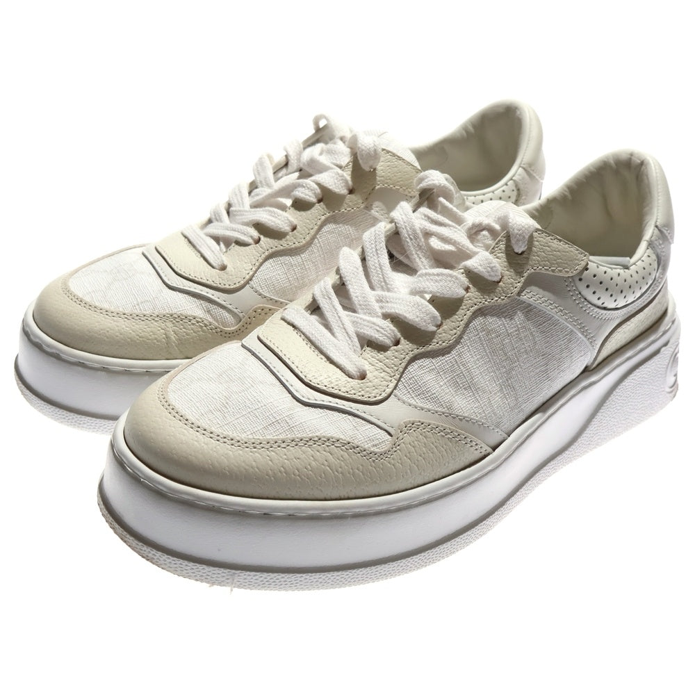 GUCCI(グッチ) GGスプリーム インターロッキングG PVC/レザーローカットスニーカー ホワイト 38 700775 レディース